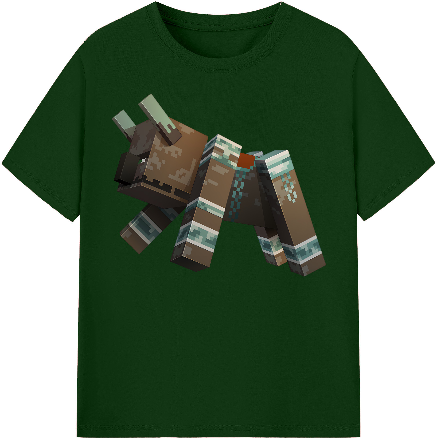 （画像用） マインクラフト ブロックの世界 Minecraft MC Block world 綿100％半袖Tシャツ（フロントプリント）